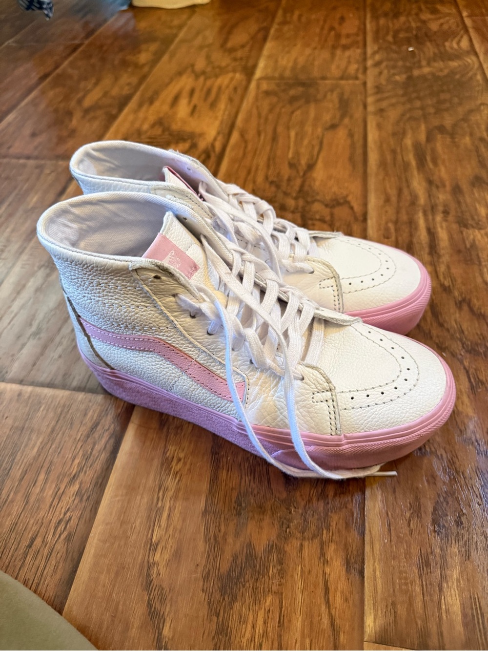 Vans x Barbie Collab White and Pink High-Top Platform Sneakers Limited Edition 💕
